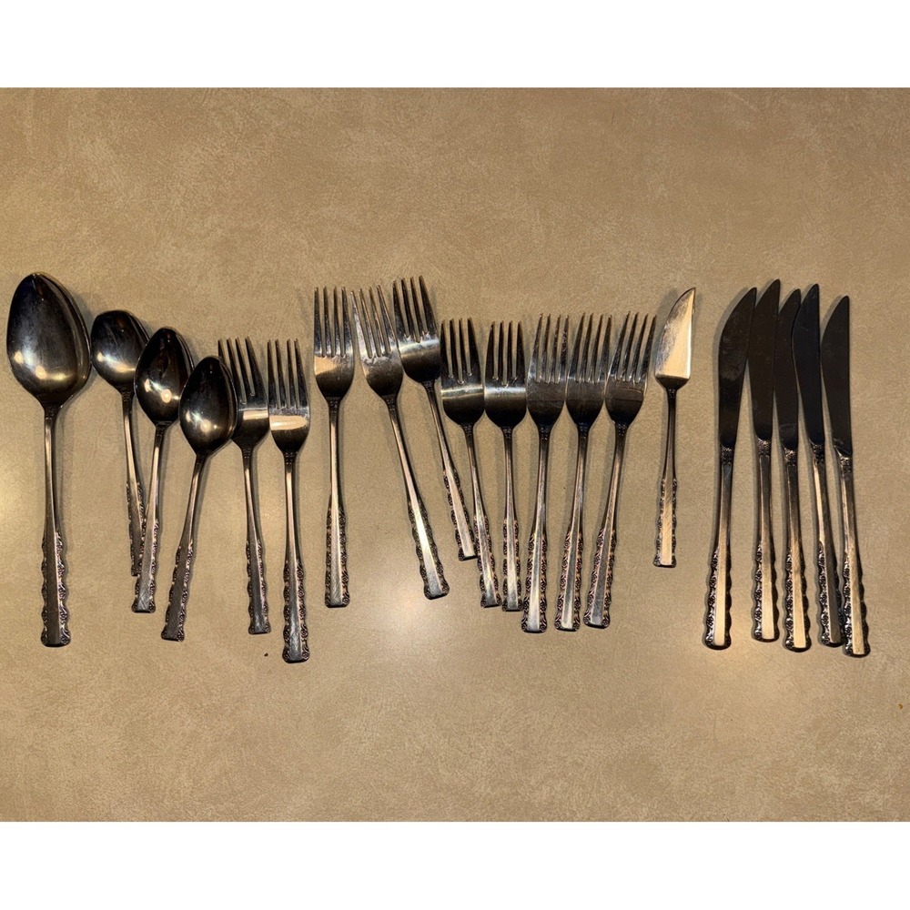 Vintage  EKCO ETERNA‎ Japan Stainless Flatware 20 Pieces